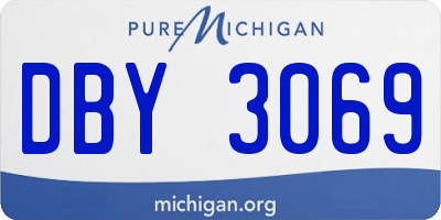 MI license plate DBY3069