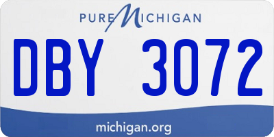 MI license plate DBY3072