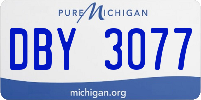 MI license plate DBY3077