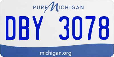 MI license plate DBY3078