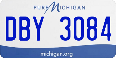 MI license plate DBY3084