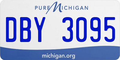 MI license plate DBY3095