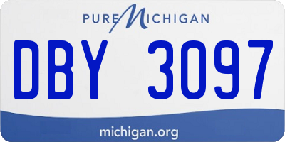 MI license plate DBY3097