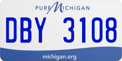 MI license plate DBY3108