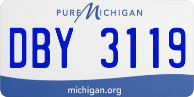 MI license plate DBY3119