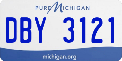 MI license plate DBY3121