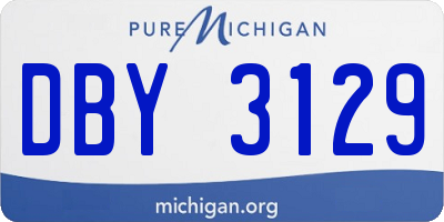 MI license plate DBY3129