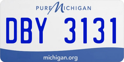 MI license plate DBY3131