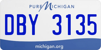 MI license plate DBY3135