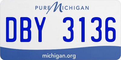 MI license plate DBY3136