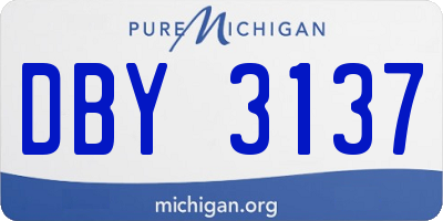 MI license plate DBY3137