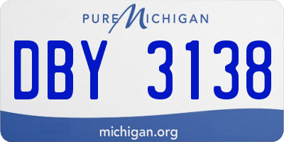 MI license plate DBY3138