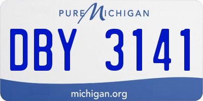 MI license plate DBY3141
