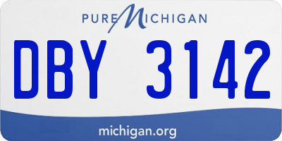 MI license plate DBY3142