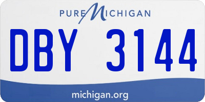 MI license plate DBY3144