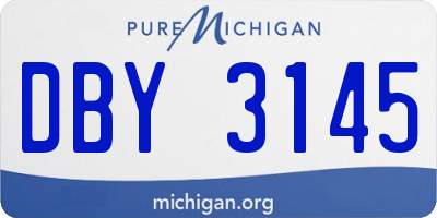 MI license plate DBY3145