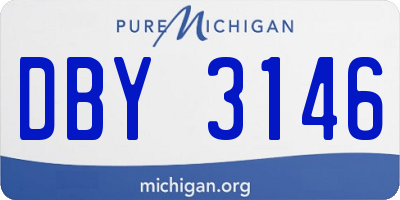 MI license plate DBY3146