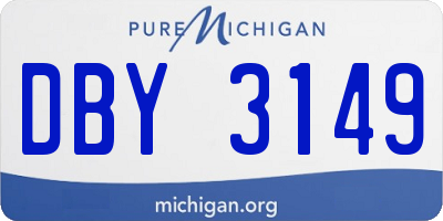 MI license plate DBY3149