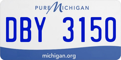 MI license plate DBY3150