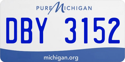 MI license plate DBY3152