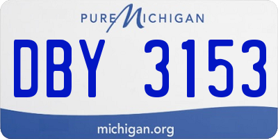 MI license plate DBY3153