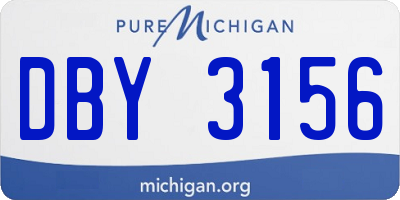 MI license plate DBY3156