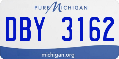 MI license plate DBY3162