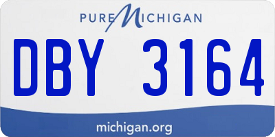 MI license plate DBY3164
