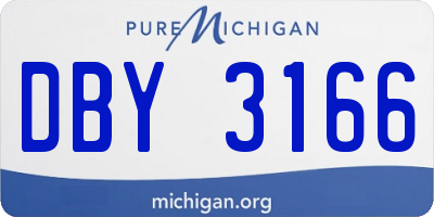 MI license plate DBY3166
