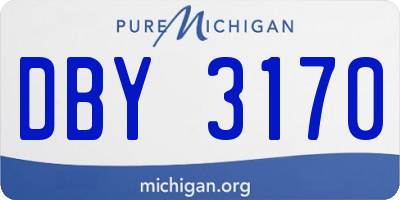 MI license plate DBY3170