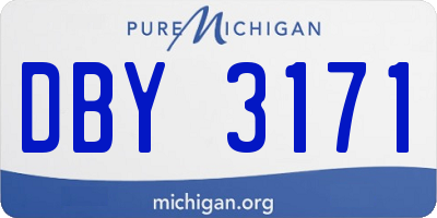 MI license plate DBY3171