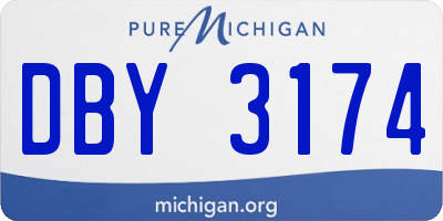 MI license plate DBY3174