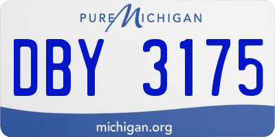 MI license plate DBY3175