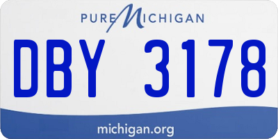 MI license plate DBY3178