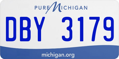 MI license plate DBY3179