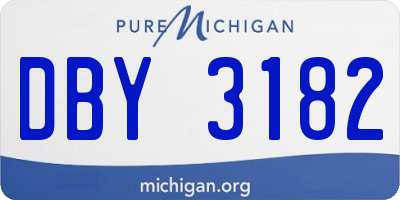 MI license plate DBY3182