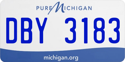 MI license plate DBY3183