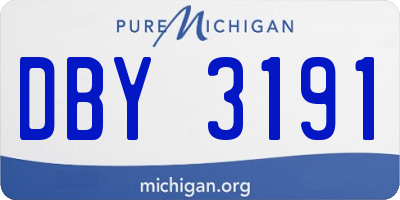 MI license plate DBY3191
