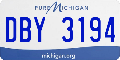 MI license plate DBY3194