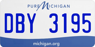MI license plate DBY3195