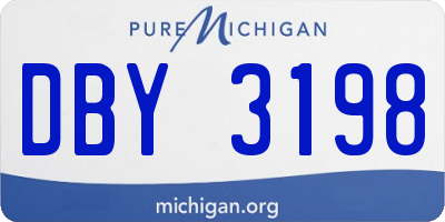 MI license plate DBY3198