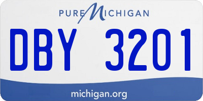 MI license plate DBY3201