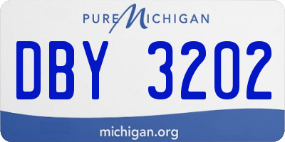 MI license plate DBY3202
