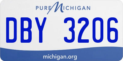 MI license plate DBY3206