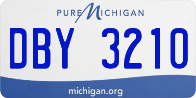 MI license plate DBY3210