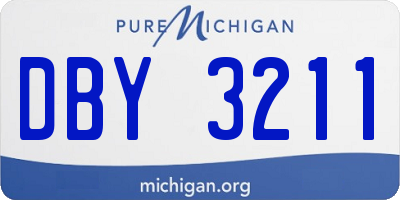 MI license plate DBY3211