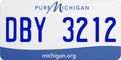 MI license plate DBY3212