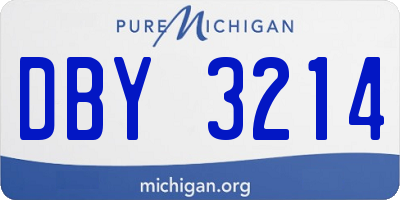 MI license plate DBY3214