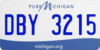 MI license plate DBY3215