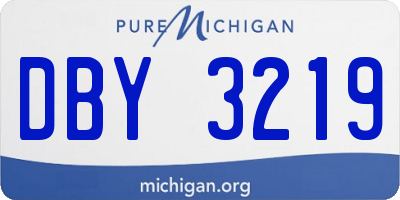 MI license plate DBY3219